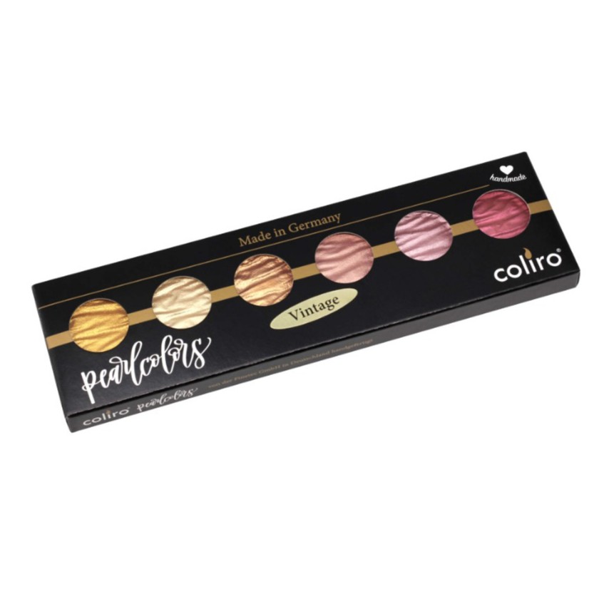 Coliro Pearlcolors Mica Watercolor Paint Vintage Set of 6