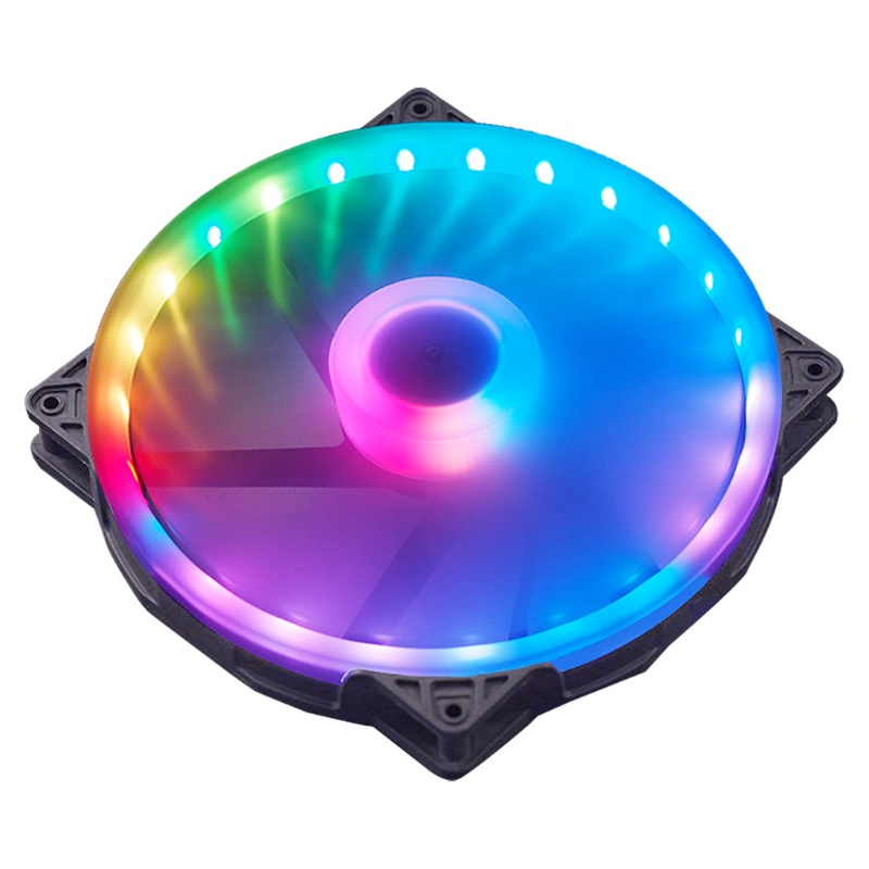 Bt Pendingin CPU, Sistem Radiator LED RGB 200mm Untuk Case Fan, Edisi Sepi Kipas Sasis Warna-Warni Aliran Tinggi Untuk PC CPU Ca