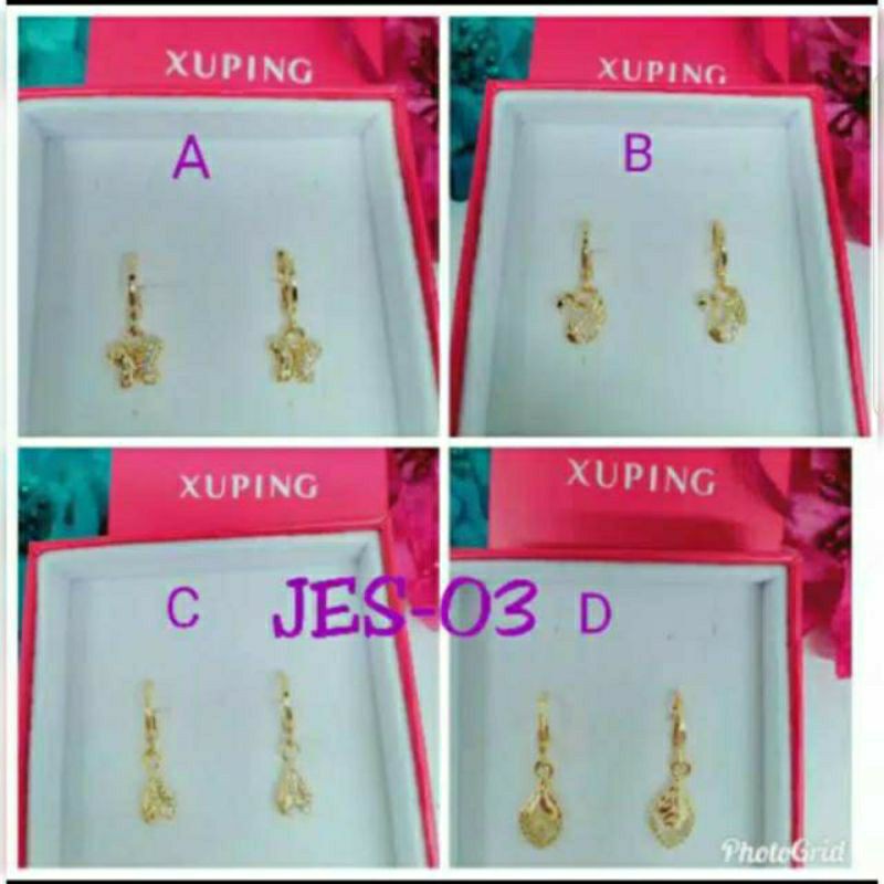 Anting xuping lapis mas 18 k permata zircon ♡TIN-15♡