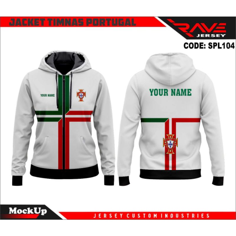 JAKET TIMNAS PORTUGAL PRINTING CUSTOM
