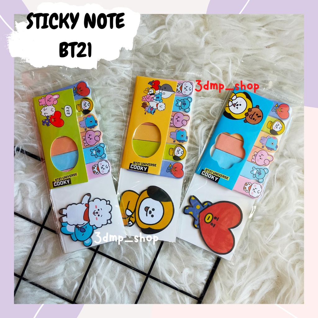 Sticky Note BT21 Chimmy Rj Koya Tata