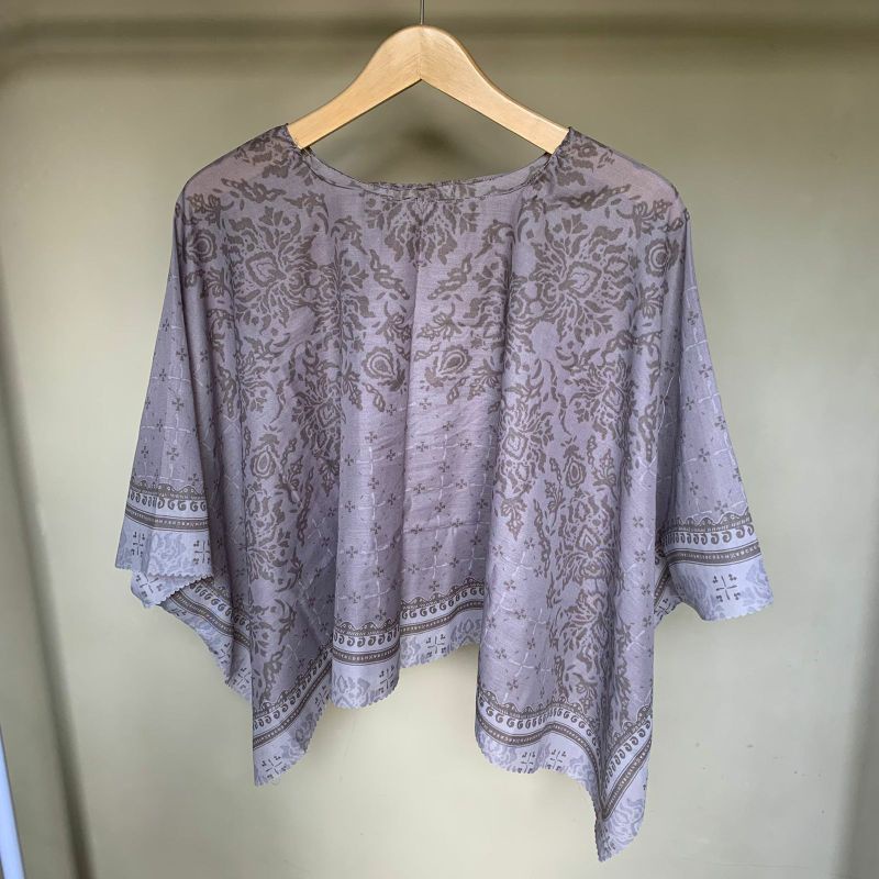 Outer kimono scraf premium-hazel lilac