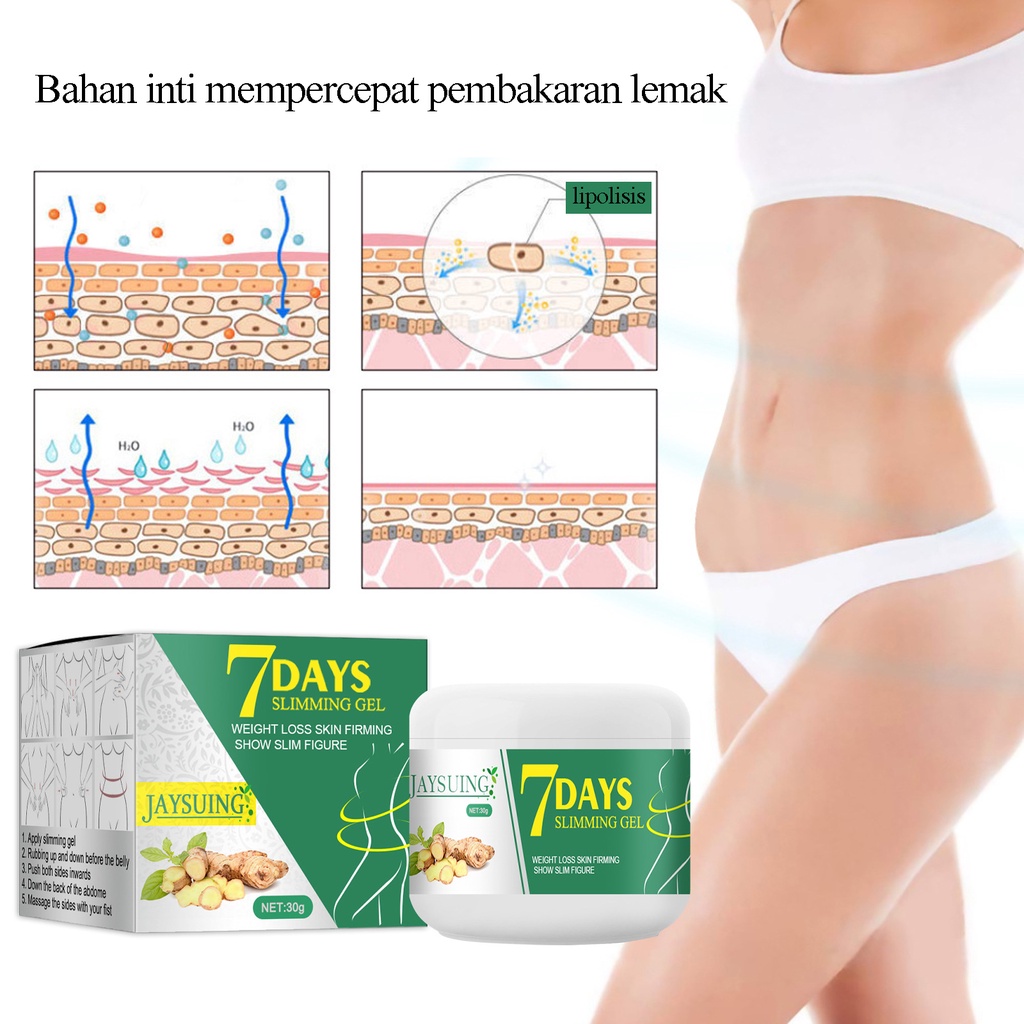 Peralatan olahraga krim pelangsing 30g krim pelangsing lengan/paha/double chin/pinggang/perut permanen pembakaran lemak