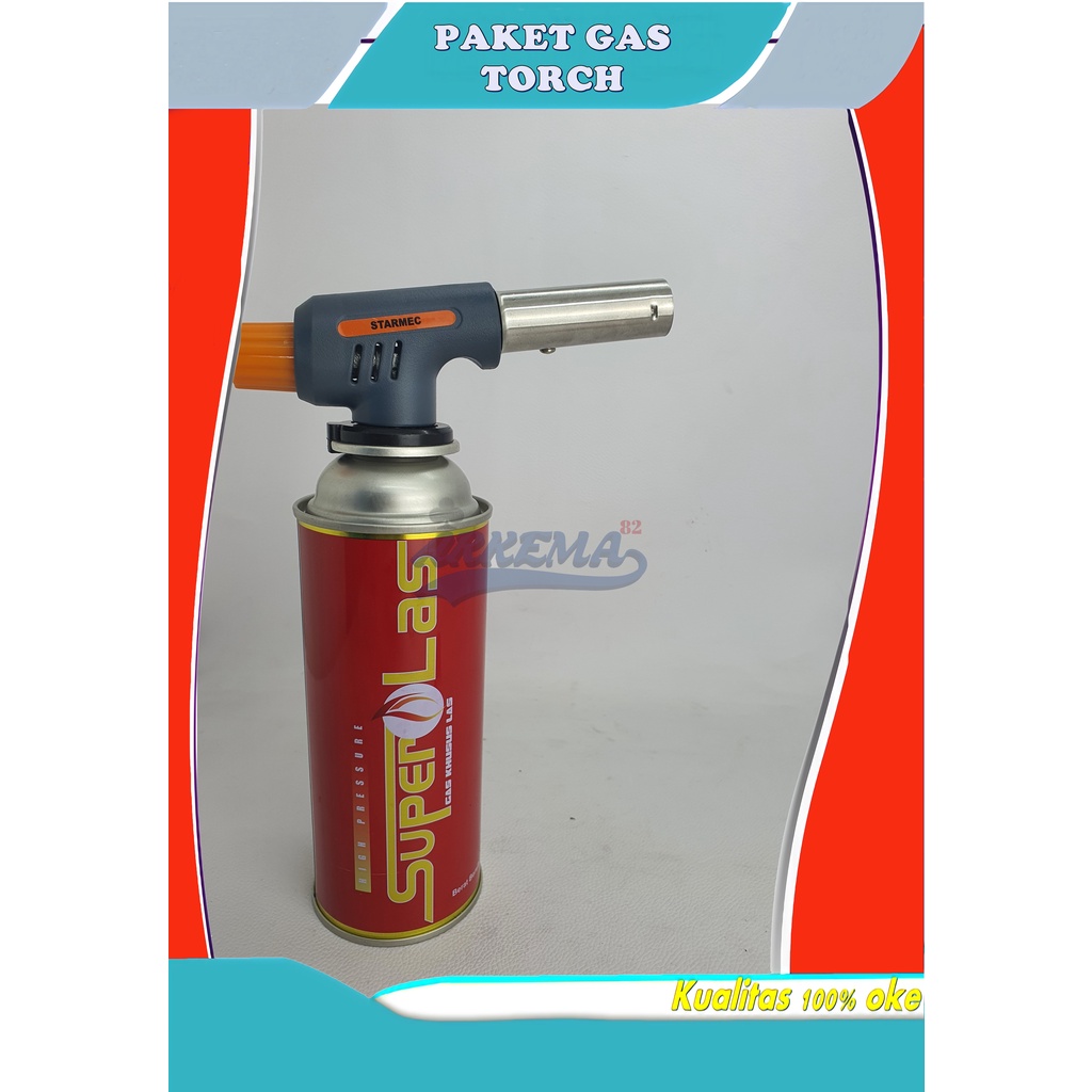 PAKET GAS TORCH | PORTEBLE GAS TORCH | BLANDER LAS SET + GAS | KEPALA LAS | ALAT BAKAR MAKANAN | SET PORTEBEL GAS