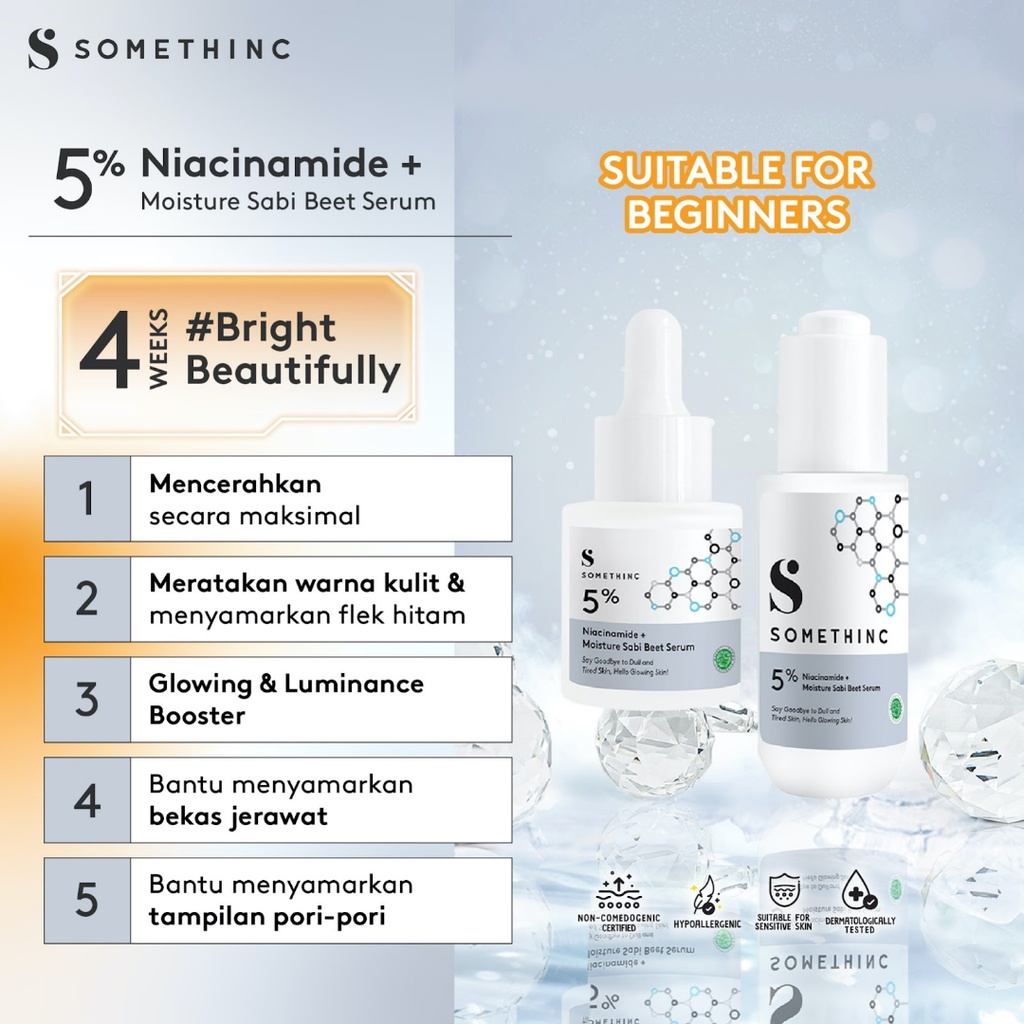 SOMETHINC 5% Niacinamide + Moisture Sabi Beet - Serum Kulit Cerah Maksimal (untuk Pemula)