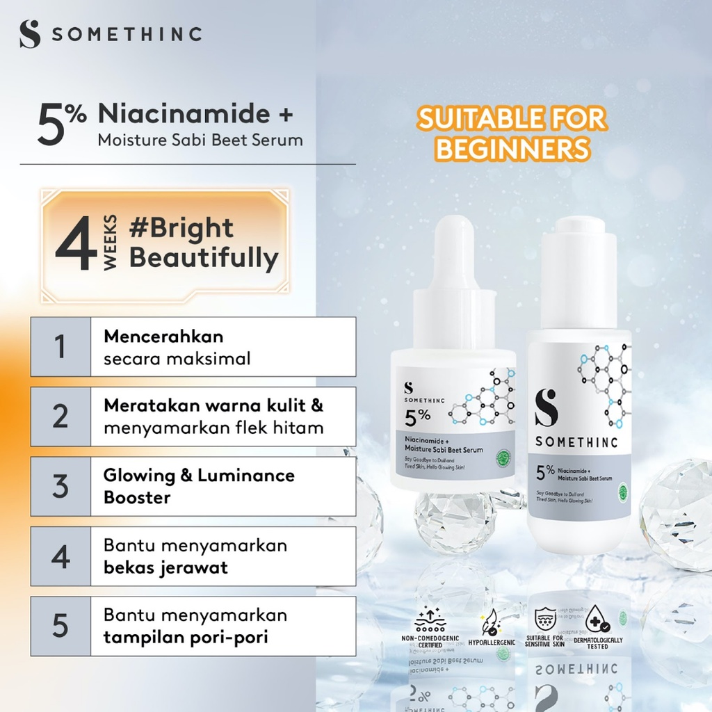 SOMETHINC 5% Niacinamide + Moisture Sabi Beet - Serum Kulit Cerah Maksimal (untuk Pemula)