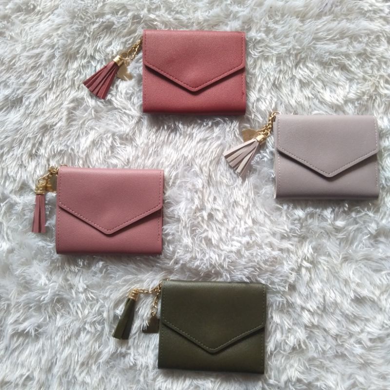 Dompet Wanita Lipat Kecil Polos Import Kode B010