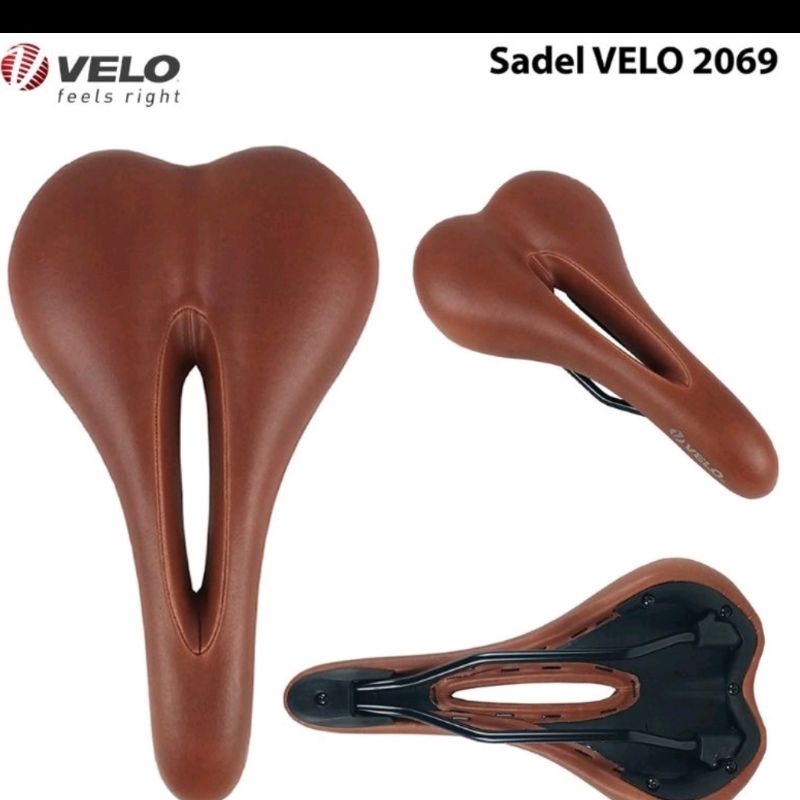 SADDLE SADEL JOK SEPEDA VELO 2069 COKLAT