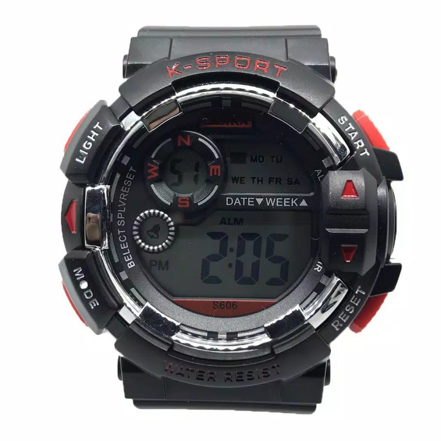 Jam Tangan Digital Sporty Dewasa Casual Strap Rubber Anti Air LASIKA 606