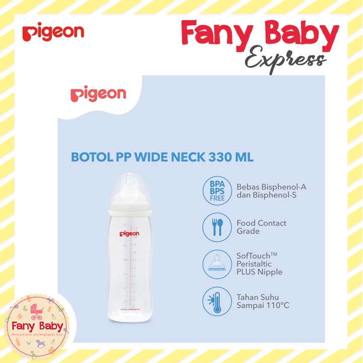 PIGEON BOTOL SUSU PP WIDE NECK 330ML