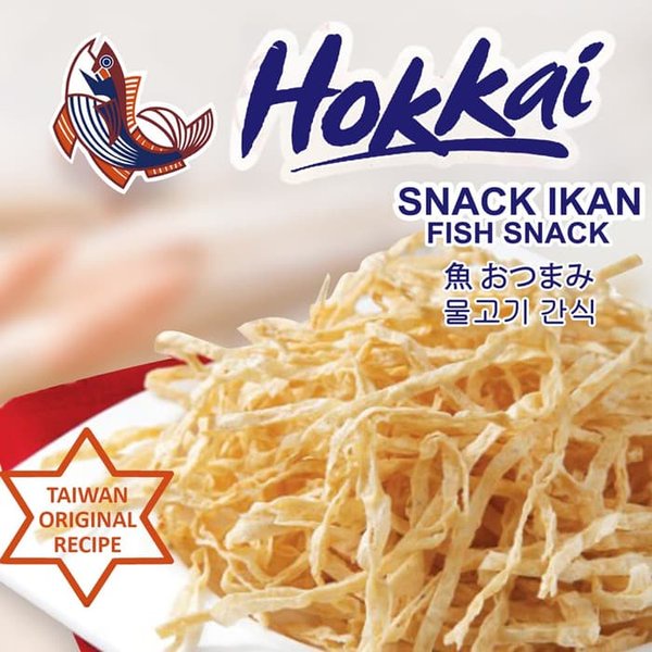 Hokkai Snek Ikan 38gram / Hokay Fish Snack Original / Pedas / Wide Hokai Taiwan Cemilan Ikan Tipis