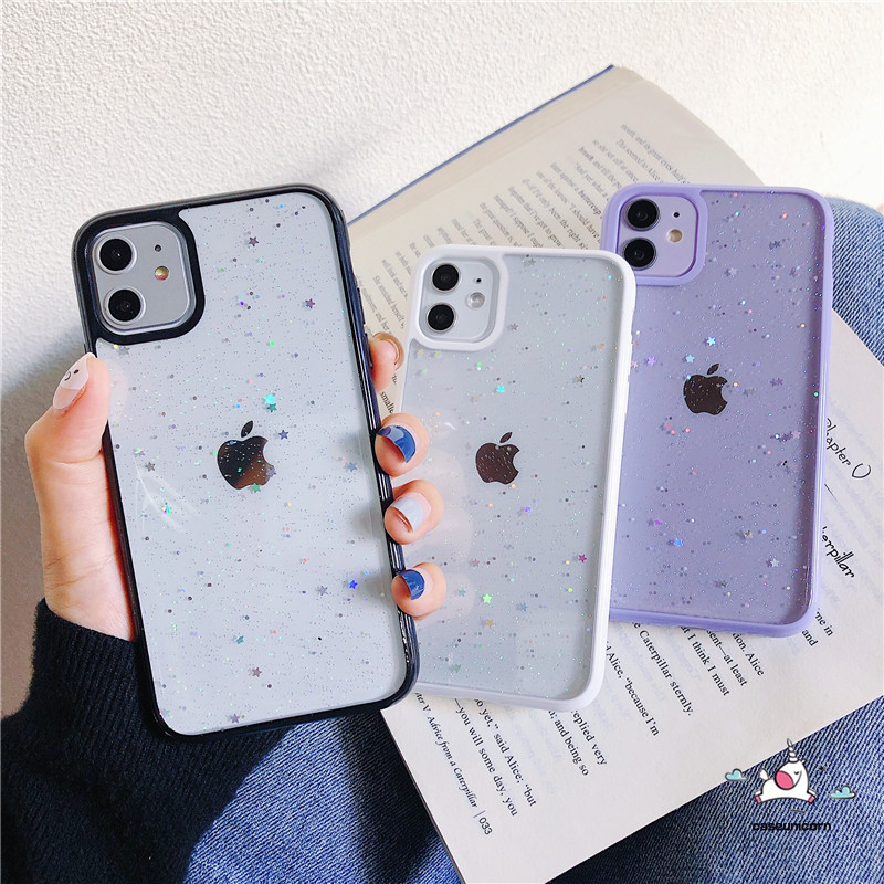 Case Bahan Tpu Aksen Glitter Untuk Iphone 12 Pro Max 11 8plus 7plus 8 7 11pro Max X Xs Max Xr Se 2020