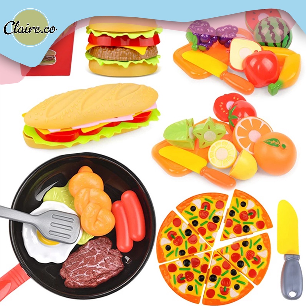 Cutting Toy / Mainan Pizza Buah Potong / Fruit Vegetable and Food Cutting Toy