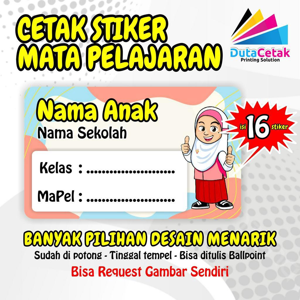 

Cetak Stiker Label Pelajaran isi 16pcs FREE Desain (Bisa COD)