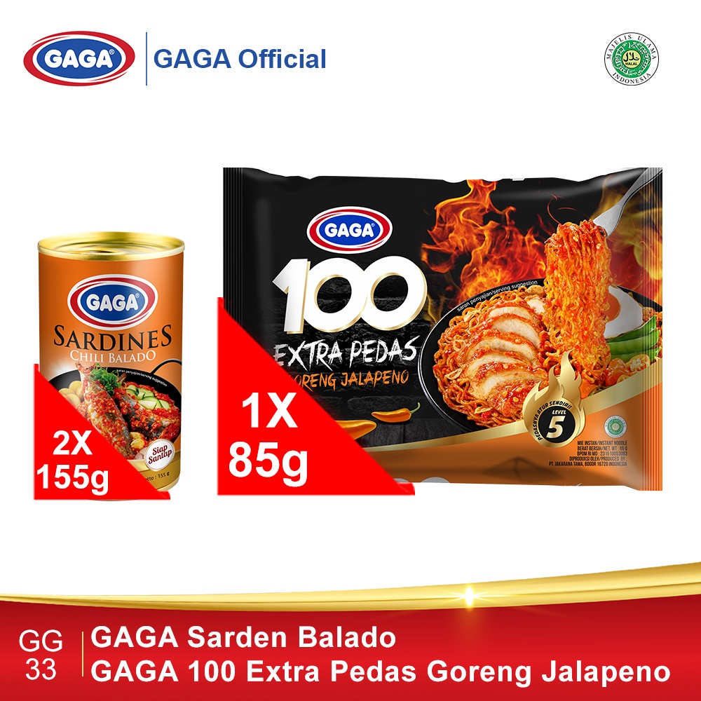 

GRATIS 1 pcs Gaga 100 GORENG Extra Pedas Jalapeno (GG33)