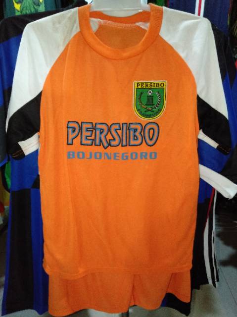 Jersey Persibo Bojonegoro Kids Naga Dragon Orange Boromania Setelan Anak Retro