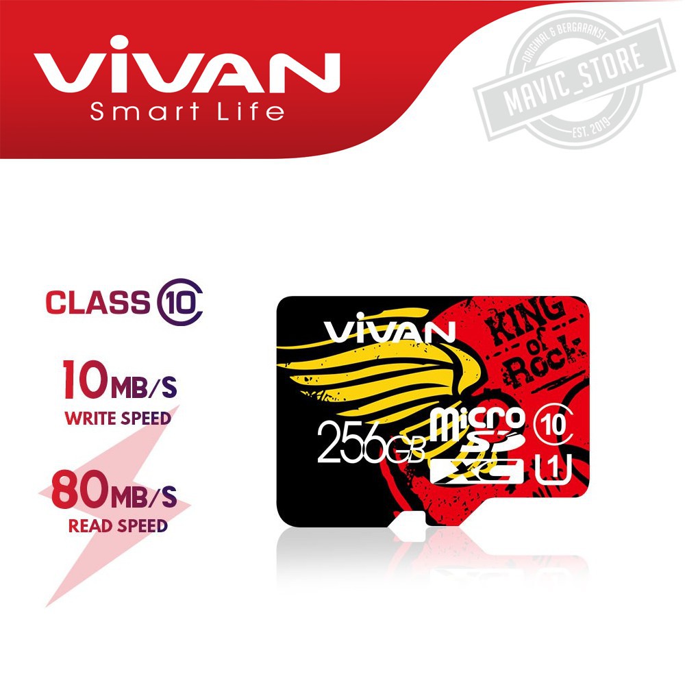 Micro SD VIVAN V256U10 256GB Class 10 TF Card Memori card - Garansi Resmi 1 Tahun