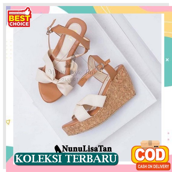 Sandal Pesta Remaja Sendal Wedges Terbaru Wejes Wanita Murah Weges Remaja Casual Wajes Wanita Terbar