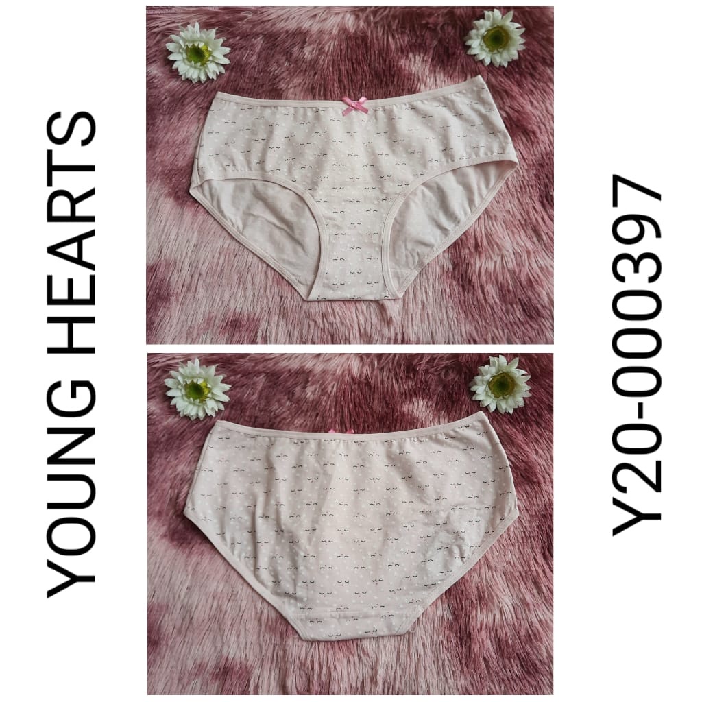YOUNG HEARTS PANTY COTTON CELANA DALAM REMAJA SIZE L WARNA PINK Y20-000397