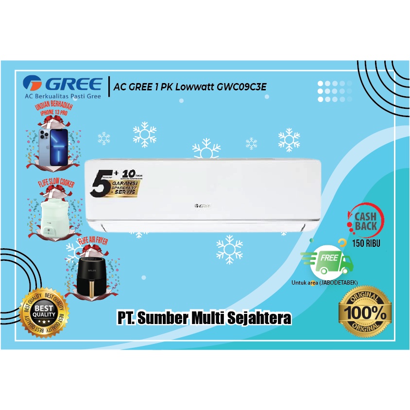 AC GREE 1 PK Low watt GWC 09 C3E