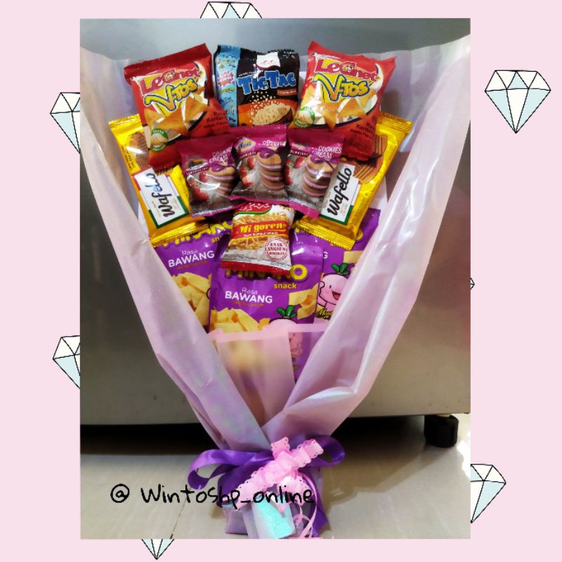 

buket snack (all variant and model) sesuai request)