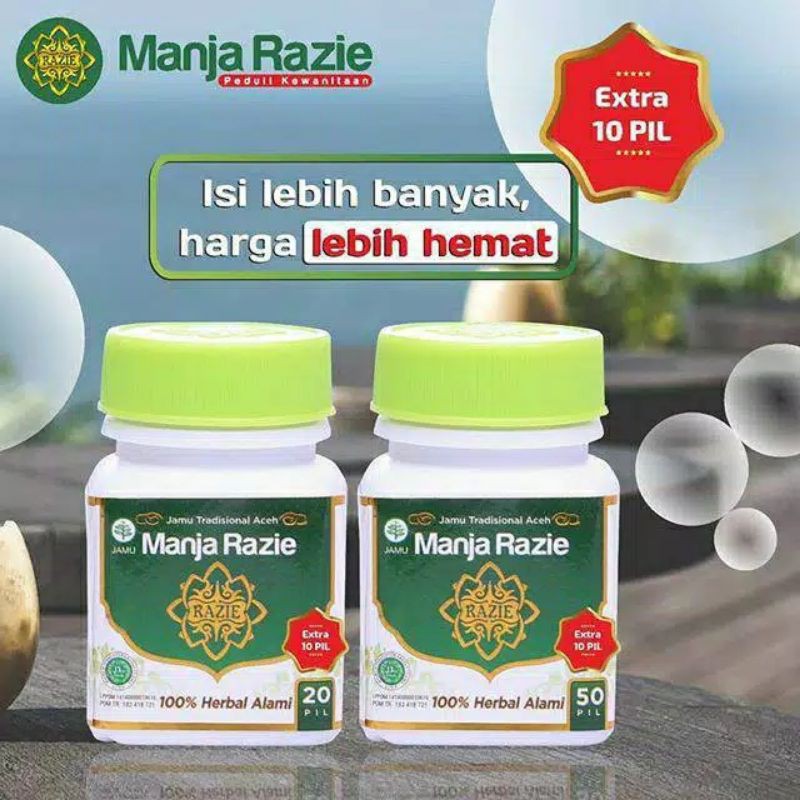 MANJA RAZIE ORGINAL 30 &amp; 60 BUTIR | Manjakani | Promil | Solusi keputihan | Atasi Masalah kewanitaan