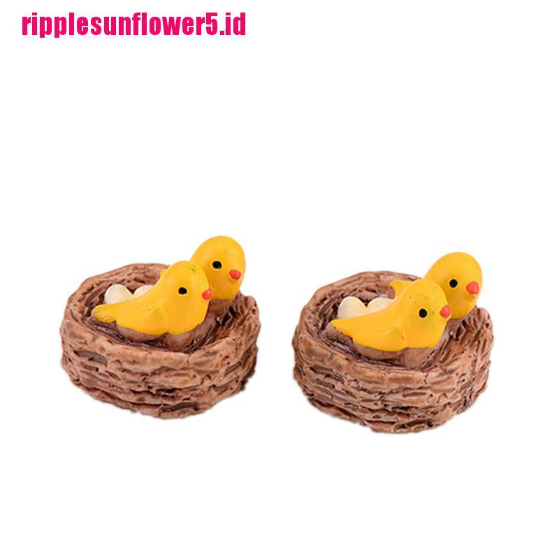 Miniatur Sarang Burung Bahan Resin