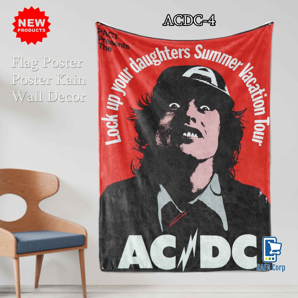 Poster Kain - Hiasan Dinding - Wall Decor Band ACDC