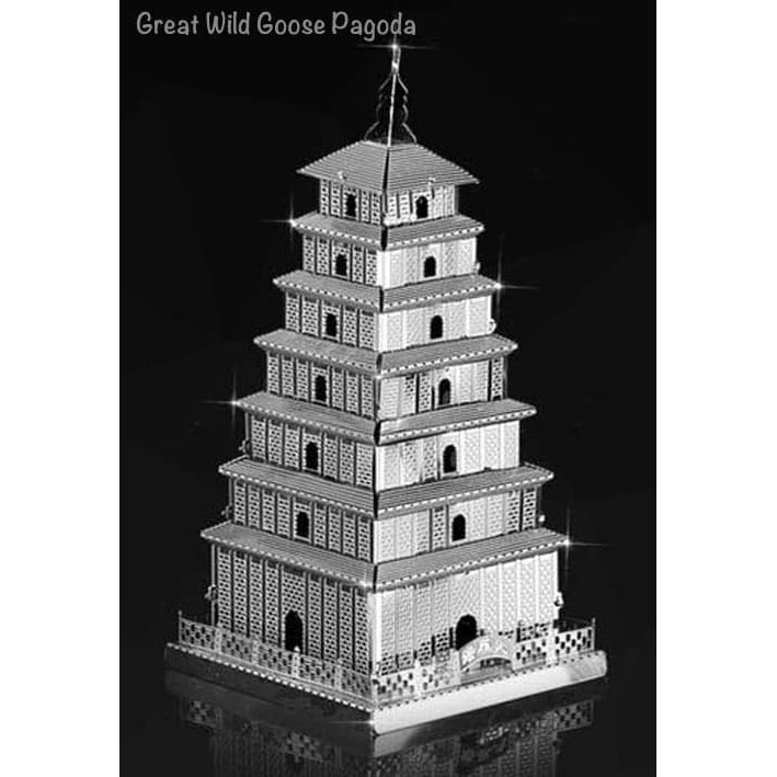 3d Metal Nano Puzzle - Great Wild Goose Pagoda / Dayan Pagoda China