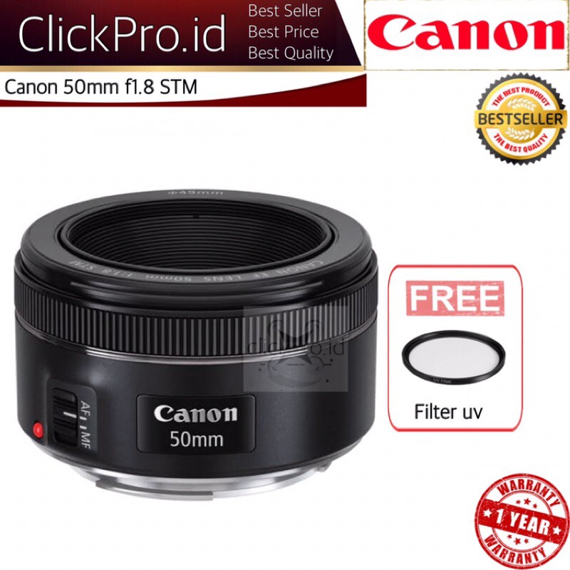 Canon EF 50mm f1.8 STM - Lensa Canon 50mm STM - Lensa Fix Canon