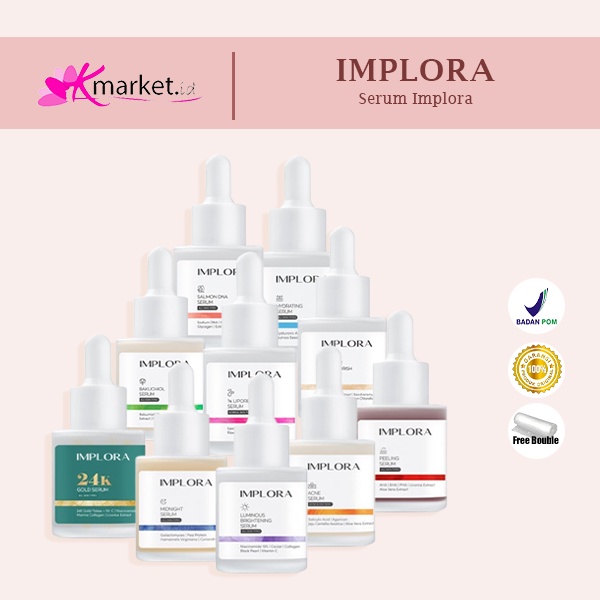 IMPLORA - Serum Wajah 20ML (NEW SALMON DNA &amp; BIRDNEST SERUM)