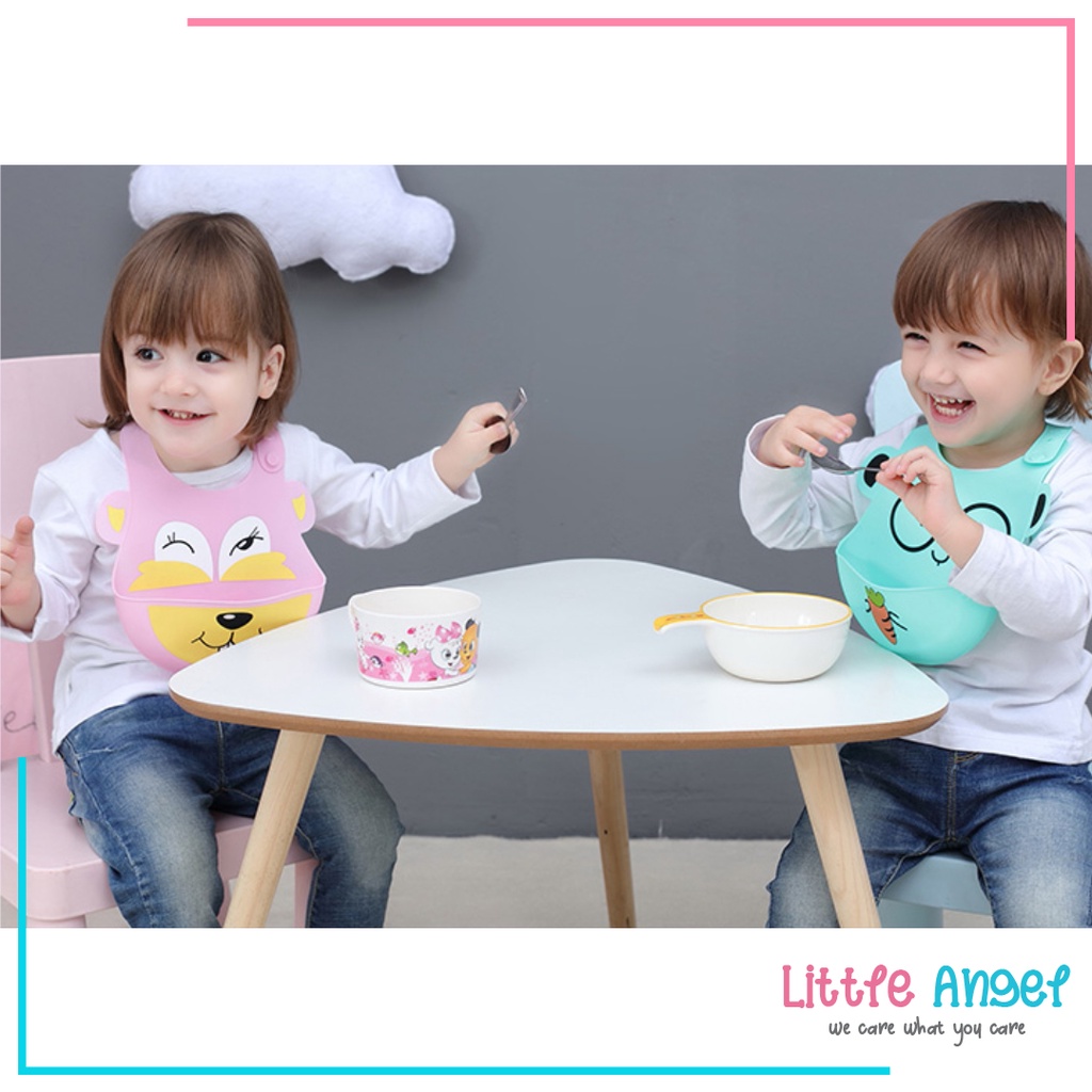 Celemek Makan Bayi BABY BIB SLABER Karet Anak Baby Burb Apron Silicon Bibs Waterproof Murah COD