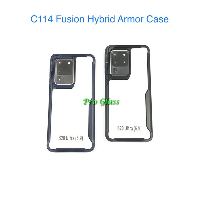 C114 Samsung S20 / S20 PLUS / S20 ULTRA Fusion Hybrid Premium Armor Case Silicone Acrylic