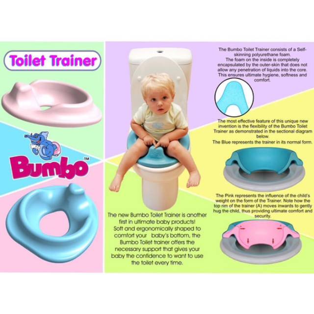 Bumbo potty seat . Toilet training (WARNA : AQUA / BIRU)