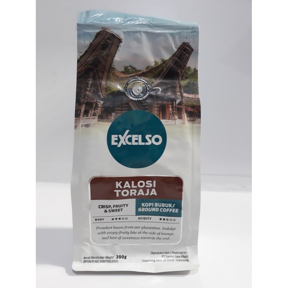 

excelso kalosi toraja bubuk 200 gram - kkp1219
