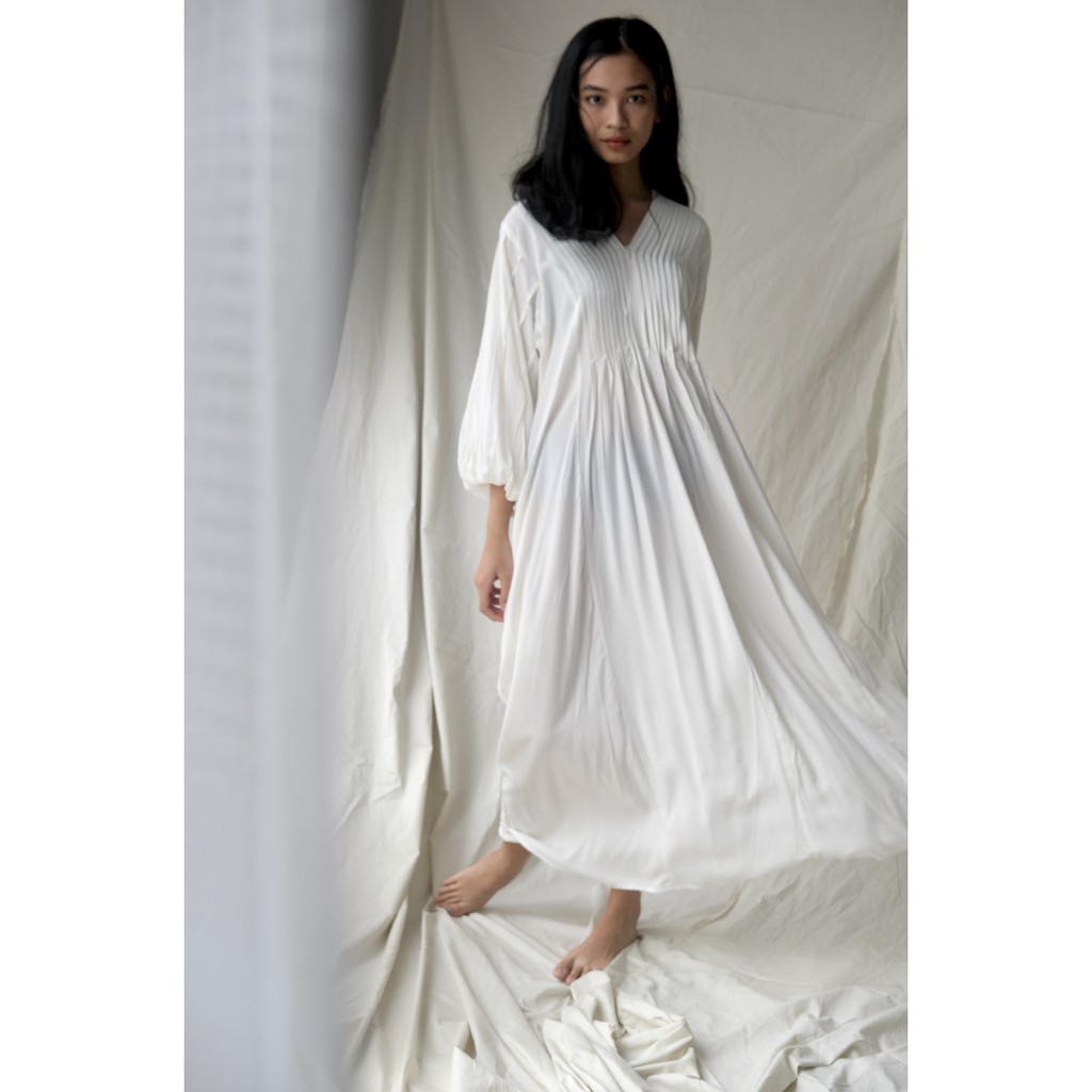

NONA Boho Dress Midi White