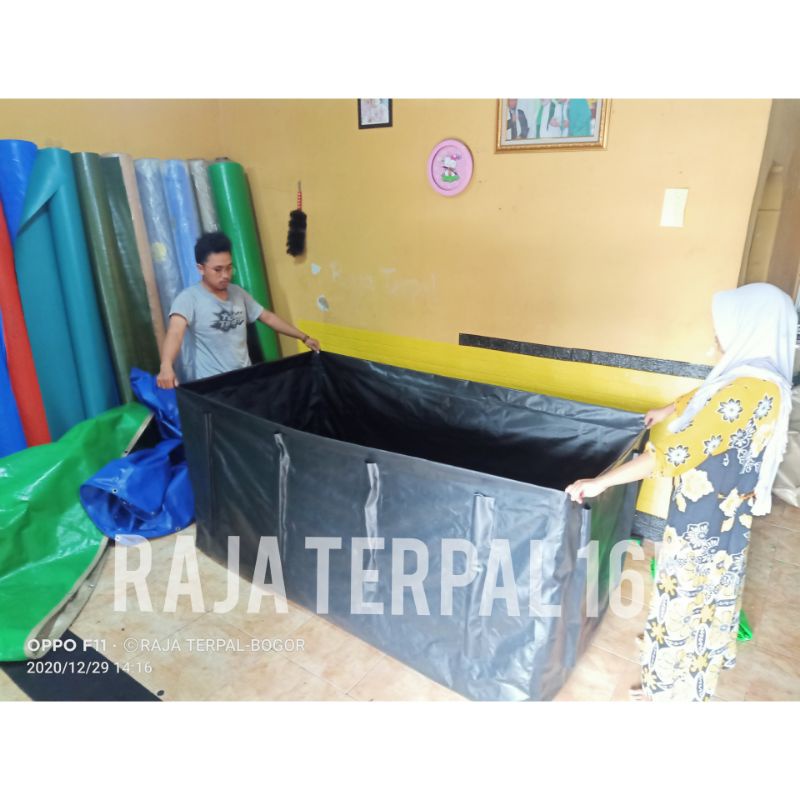 KOLAM TERPAL SLOT PIPA 150X200 TINGGI 90 &amp; 100 ORCHID +PEMBUANGAN