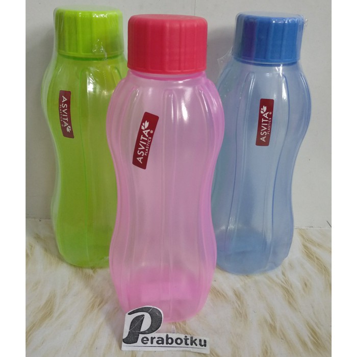 Botol Minum Neon 400 Ml Asvita / Botol Air Plastik Warna