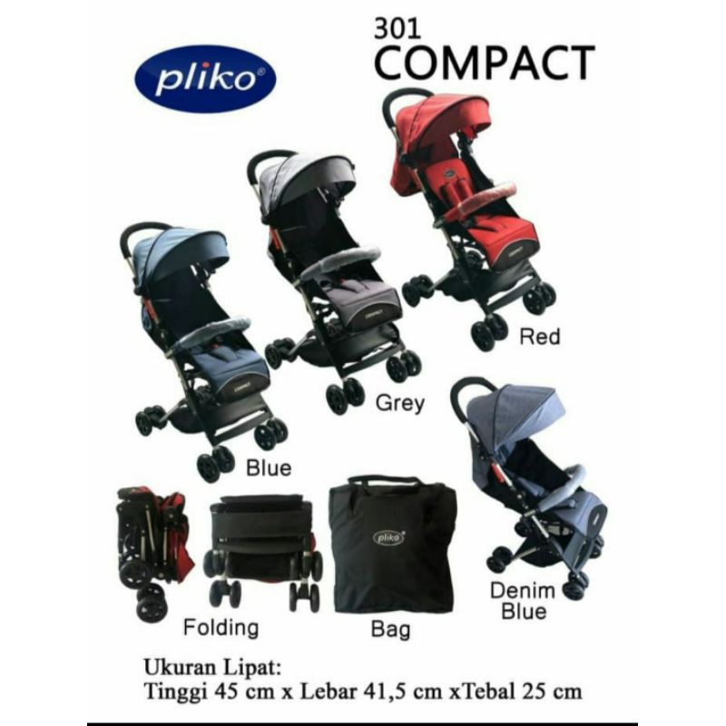 Stroller pliko compact 301 / Stroller bayi pliko compact / kereta bayi pliko compact cabin size