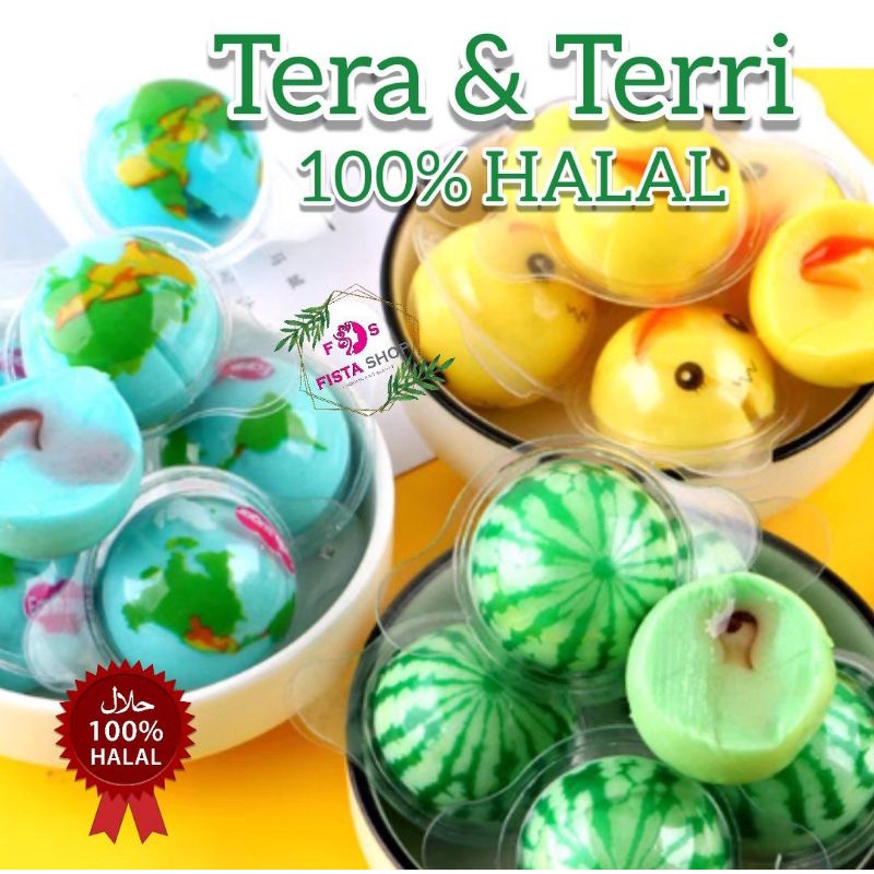 Trolli TERA TERRI Gummy Jelly Halal ISI SELAI Vegetarian Planet Gummy jelly Permen 1pcs viral fistashop