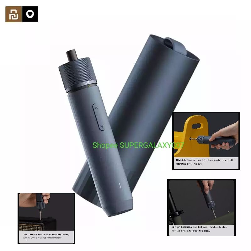 Original HOTO Obeng Otomatis Electric Screwdriver Obeng Straight Handle Obeng Serbaguna Rechargeable