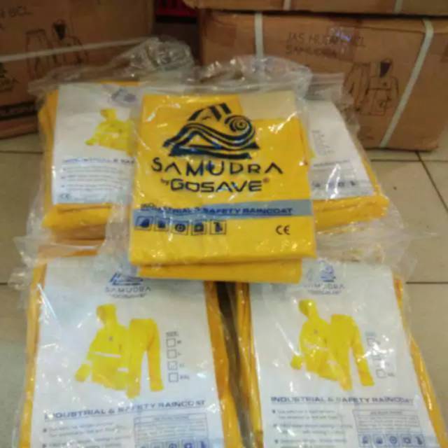 Jas Hujan Setelan Baju Celana SAMUDRA GOSAVE Proyek Raincoat Murah