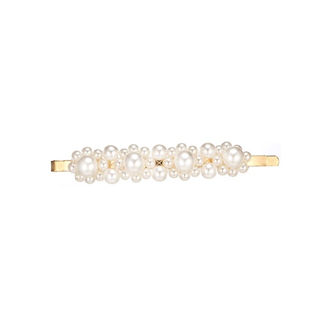 LRC Jepit Rambut Fashion One-word Pearl Hairpin F4425X