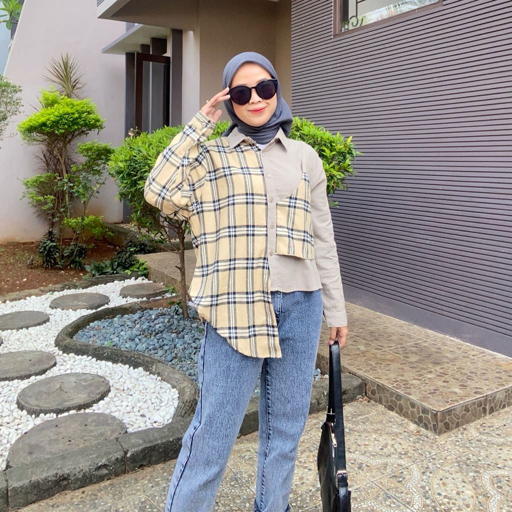 Tartan Shirt Kombinasi / Kemeja Tartan (33)-5