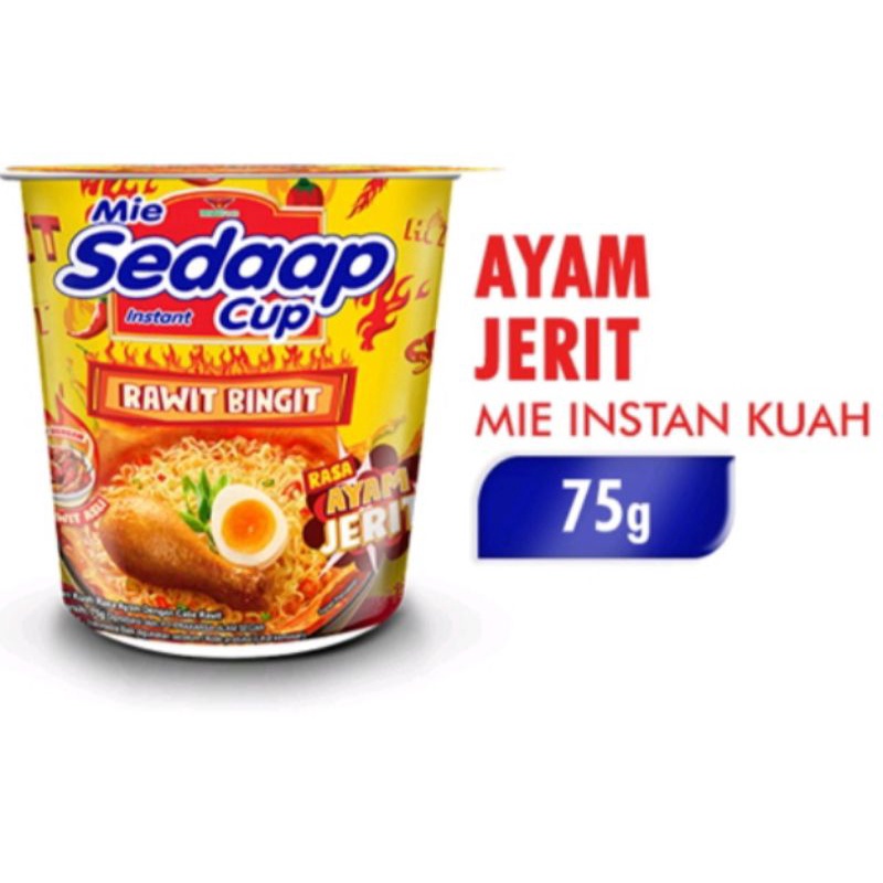 

MIE SEDAAP CUP / RAWIT BINGIT /75 GR