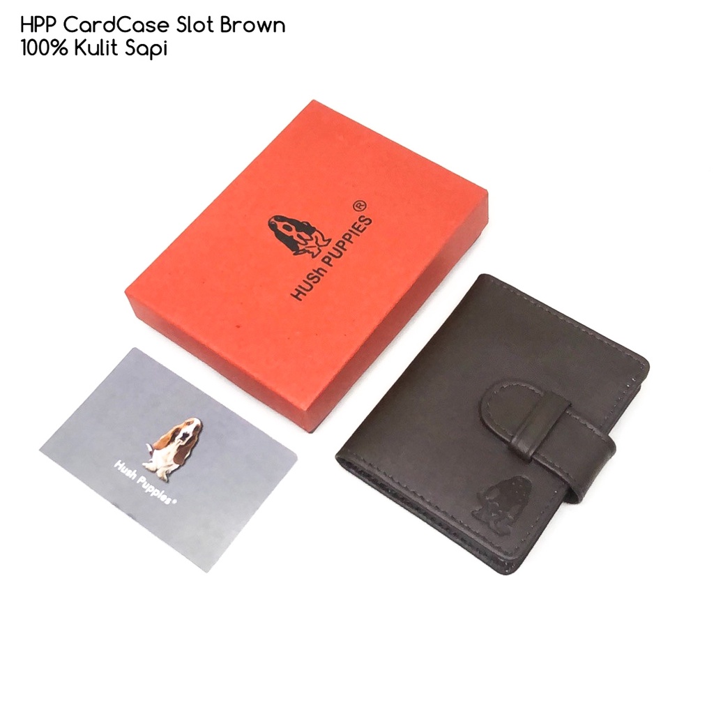 dompet kulit pria hushpuppies cardcase cardcase SLOT series premium bahan kulit sapi asli