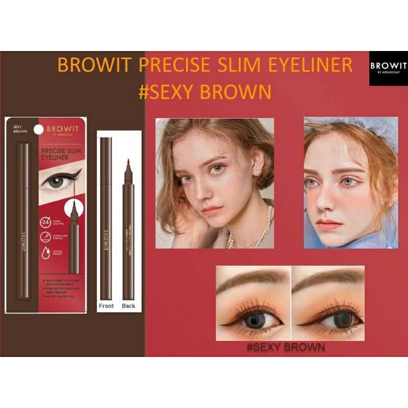 ( READY ) BROWIT PRECISE SLIM EYELINER NEW ORIGINAL THAILAND