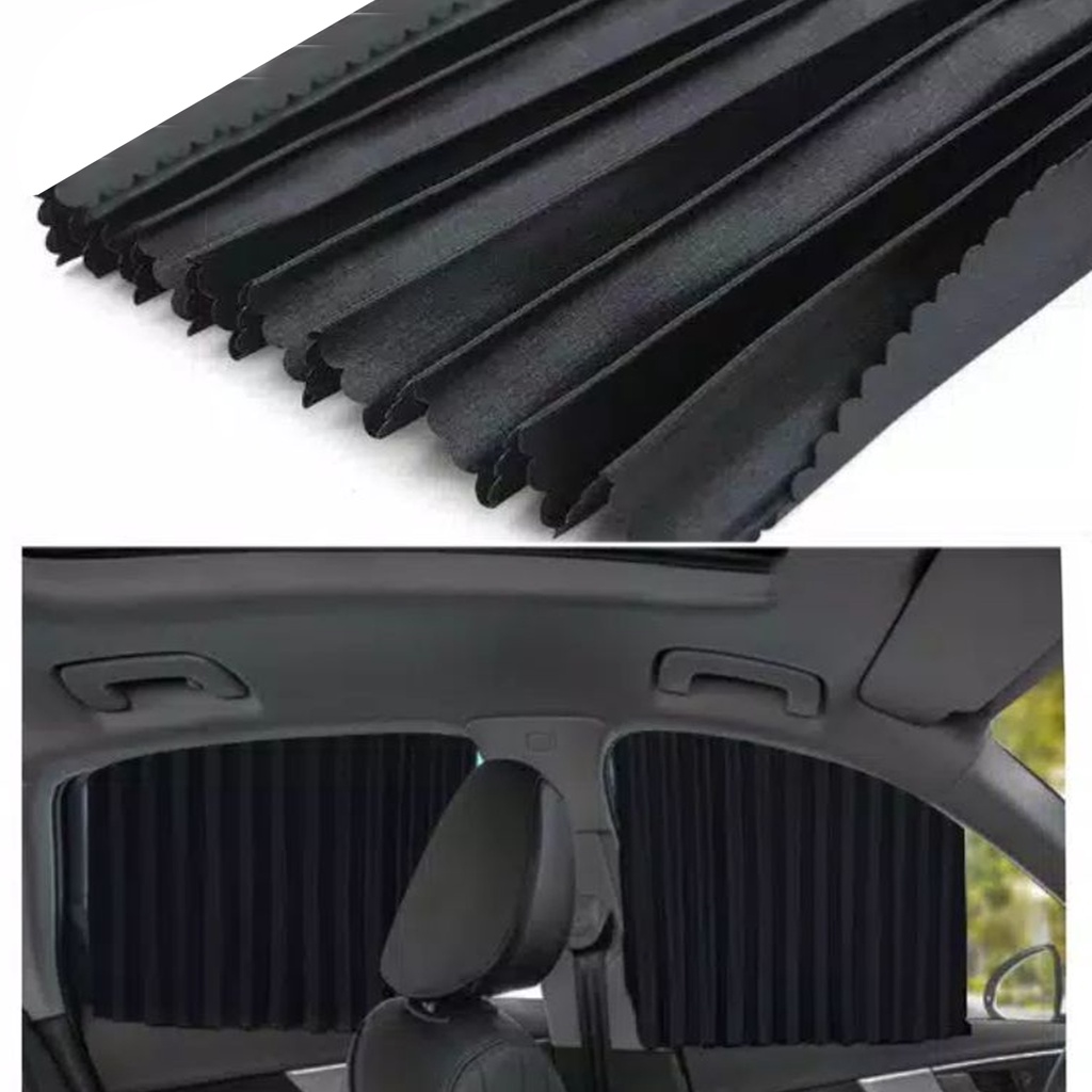 Tirai Magnet Jendela Premium Kaca Mobil Isi 2pcs Car Sun Shades Window