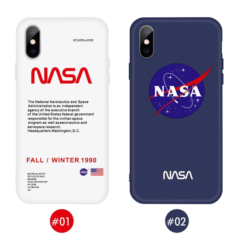 NASA Casing Soft Case Bahan TPU Matte Motif Lukisan untuk iPhone x