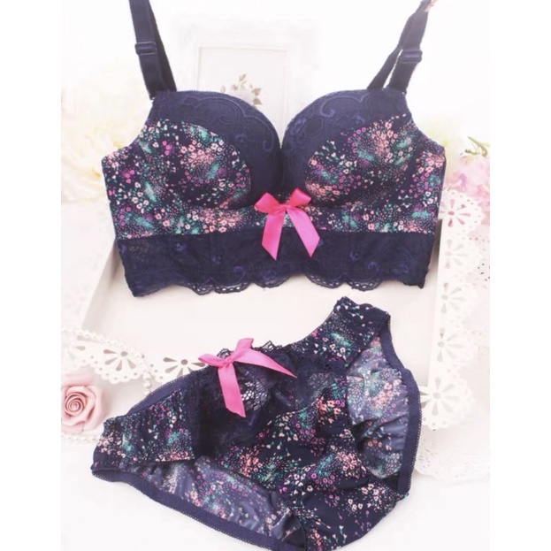 Limited!!(BS41A) Bra Set korean style / Pakaian dalam wanita / Busa push up Bra dengan panty